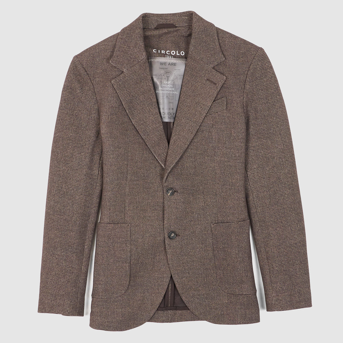Circolo Man Cotton Tweed Blend Classic Blazer