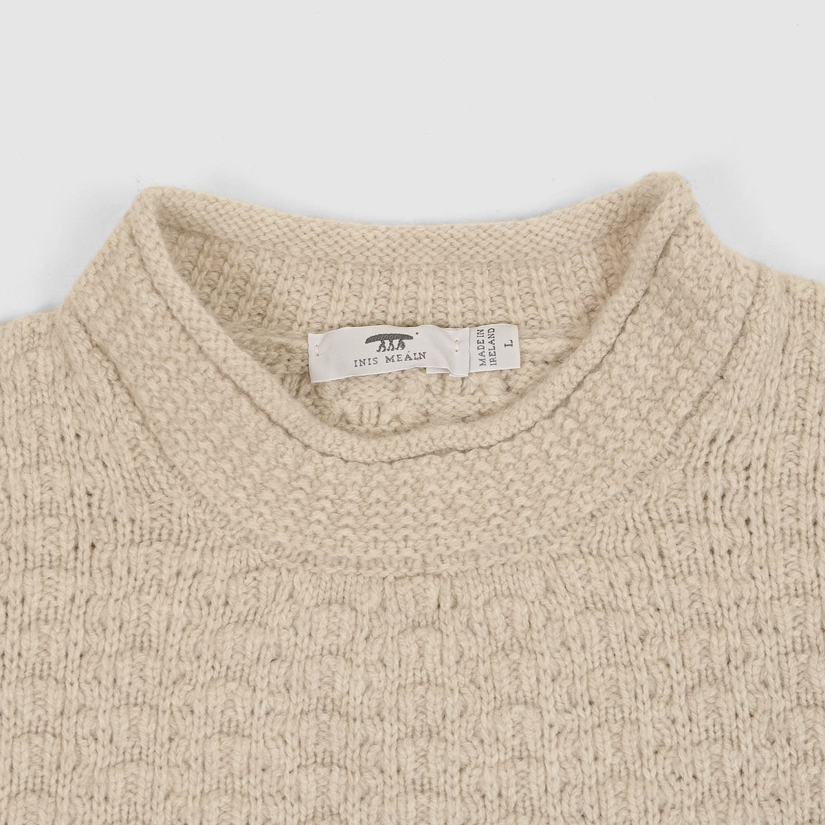 Inis Meáin Stand-up Crew Neck Wool Jumper