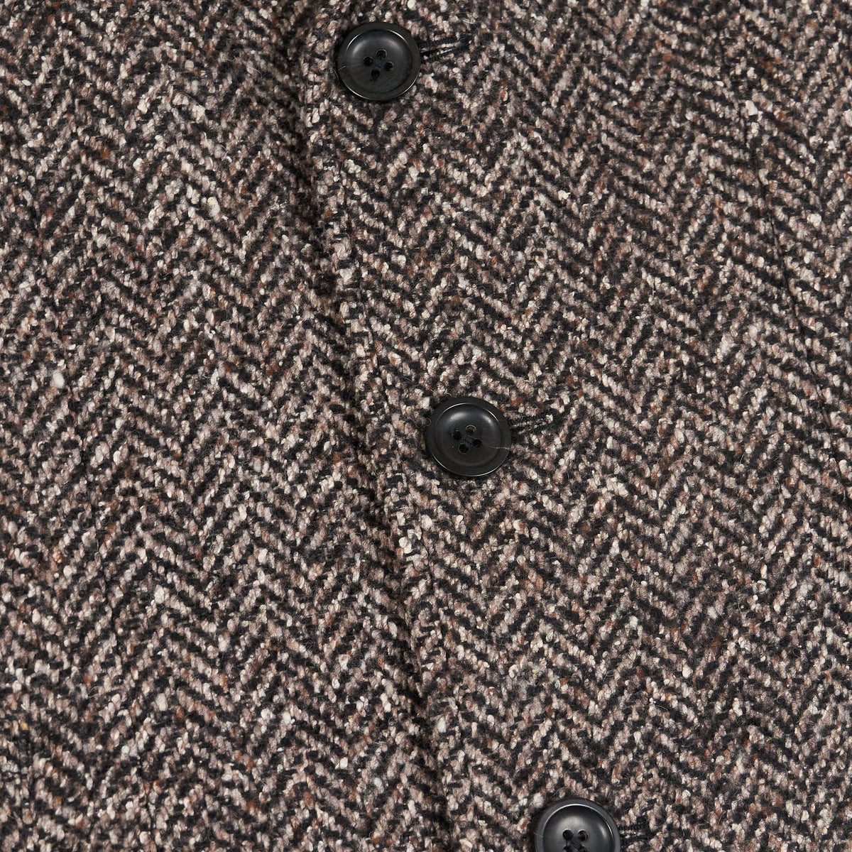 Palto Medium Length  Herringbone Wool Coat