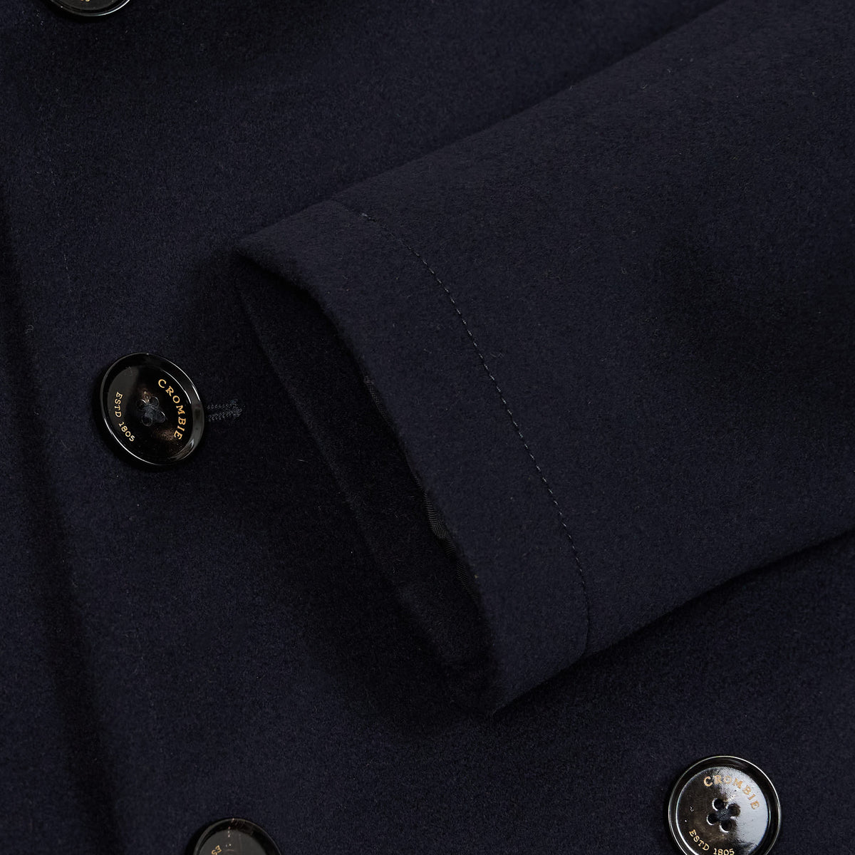 Crombie Navy Wool P-Coat