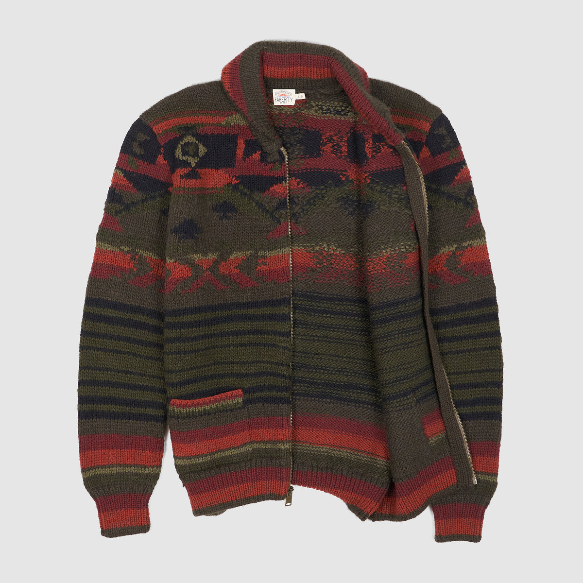 Faherty Knitted Wool Cardigan