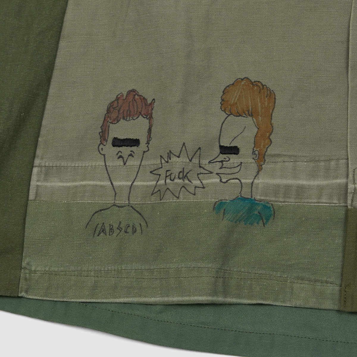 From Muu Army Overshirt Cartoon Paintings and Hand Embroidered