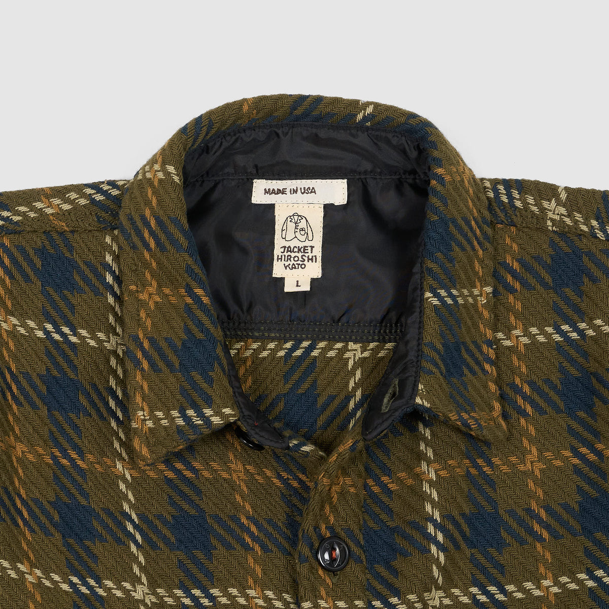 Hiroshi Kato Loose Weave 13oz Plaid Overshirt Jacket