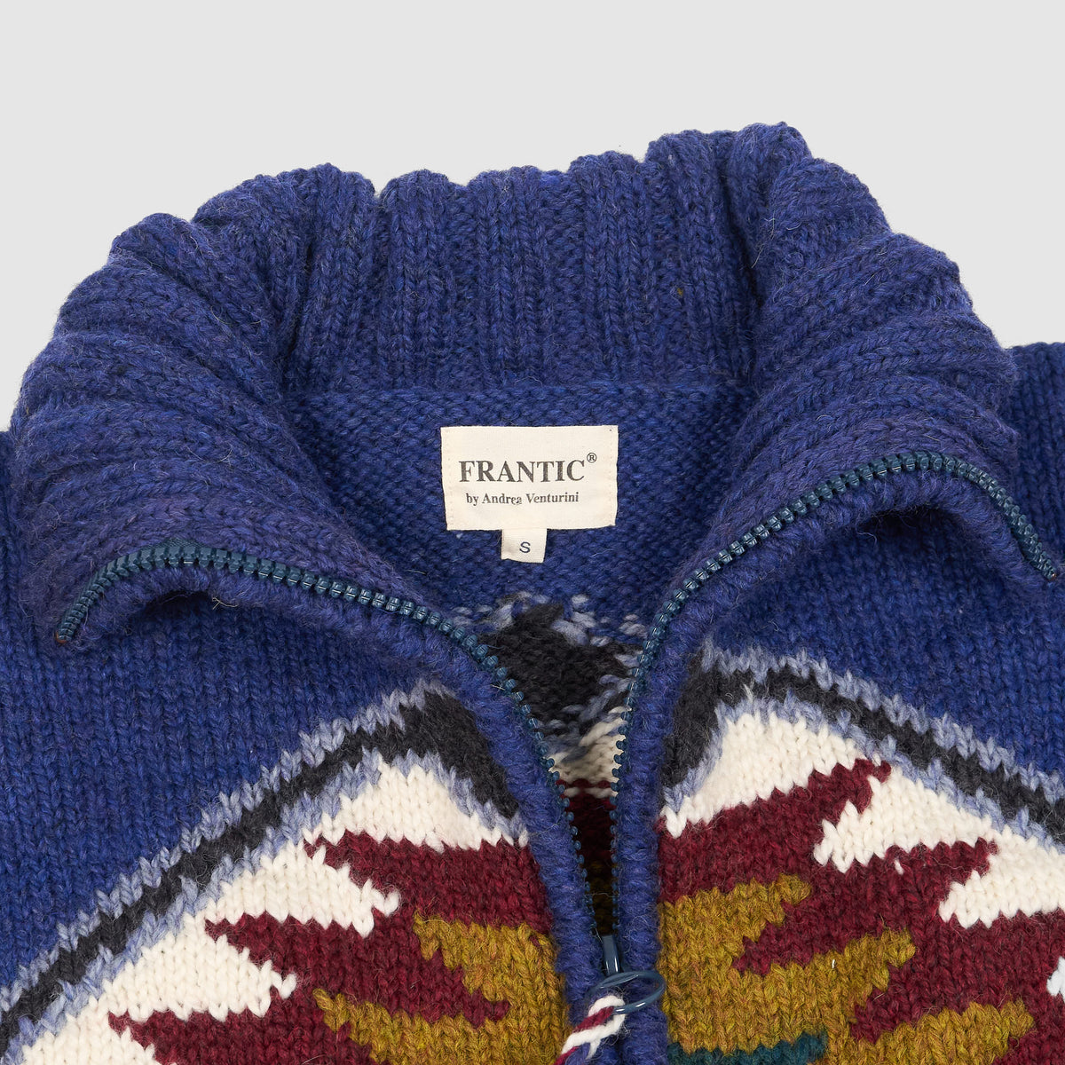 Frantic Hand Knitwear Full-Zip Cardigan