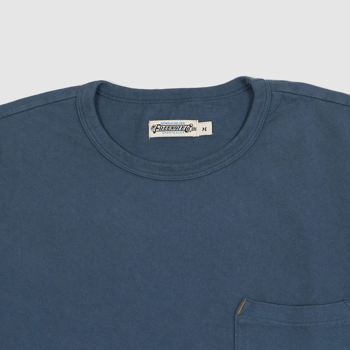 Freenote Cloth Garment Dyed Cotton Crew Neck Pocket T-Shirt
