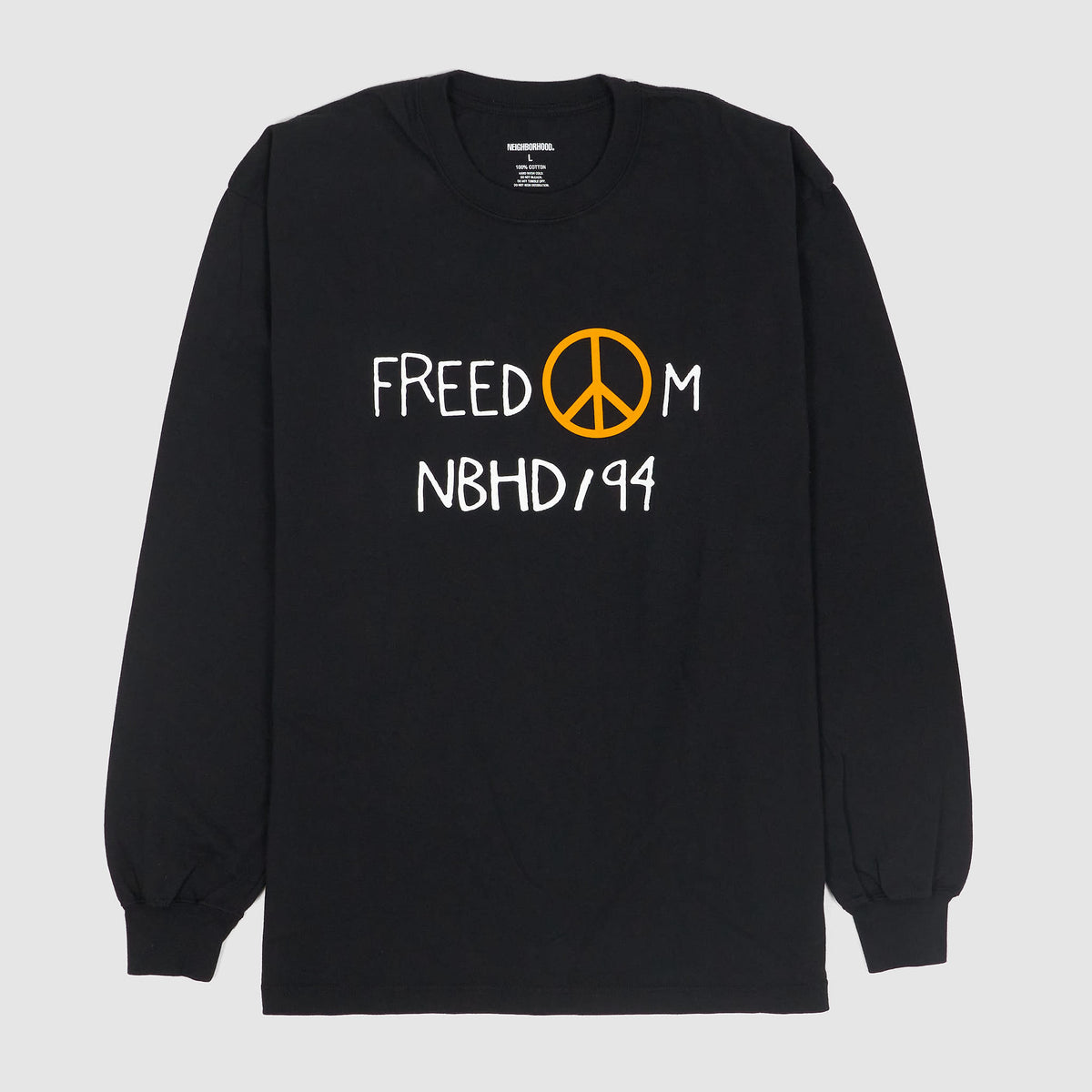 Neighborhood Freedom Long Sleeve Crew- Neck T-Shirt