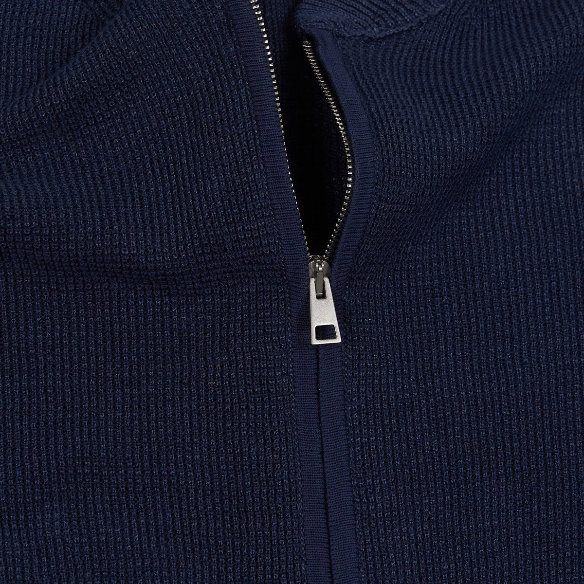 Roberto Collina Lightweight Cotton/ Linen  Knit Zipped Pique Cardigan