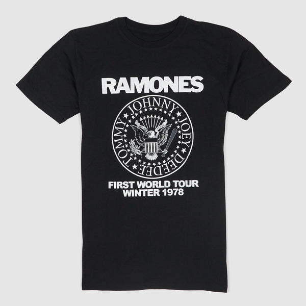 Ramones First World Tour 78 Crew Neck Rock T-Shirt - DeeCee style