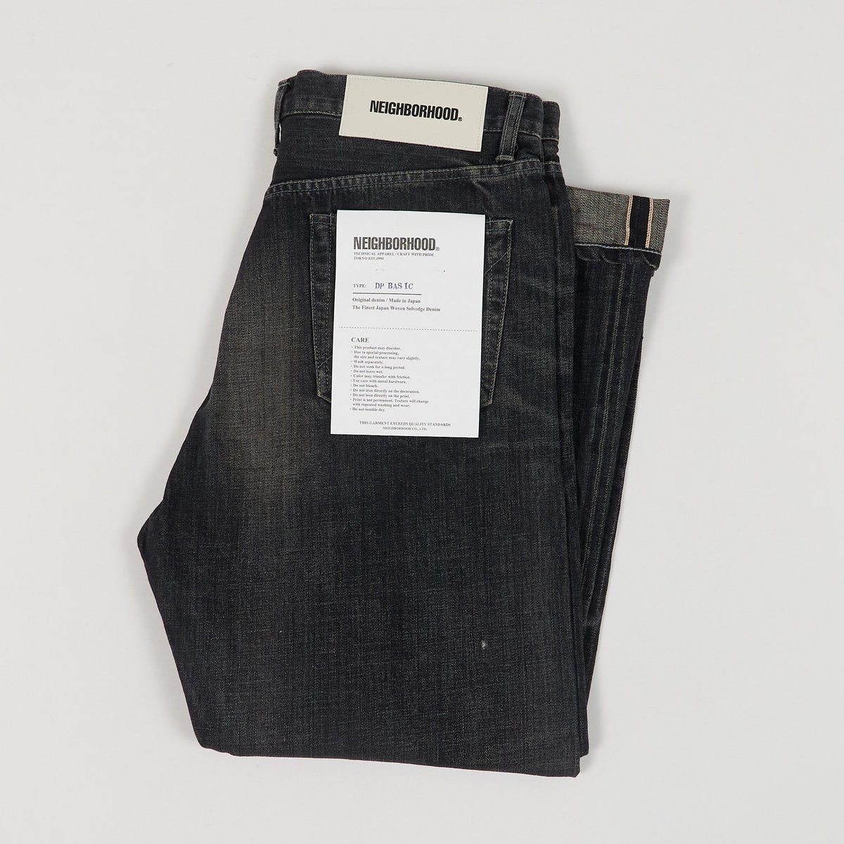 Neighborhood Straight Fit Selvedge Heavy Washed Denim