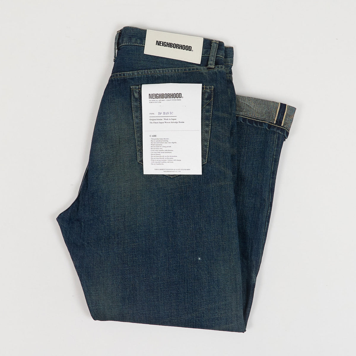 Neighborhood Straight Fit Selvedge Heavy Washed Denim