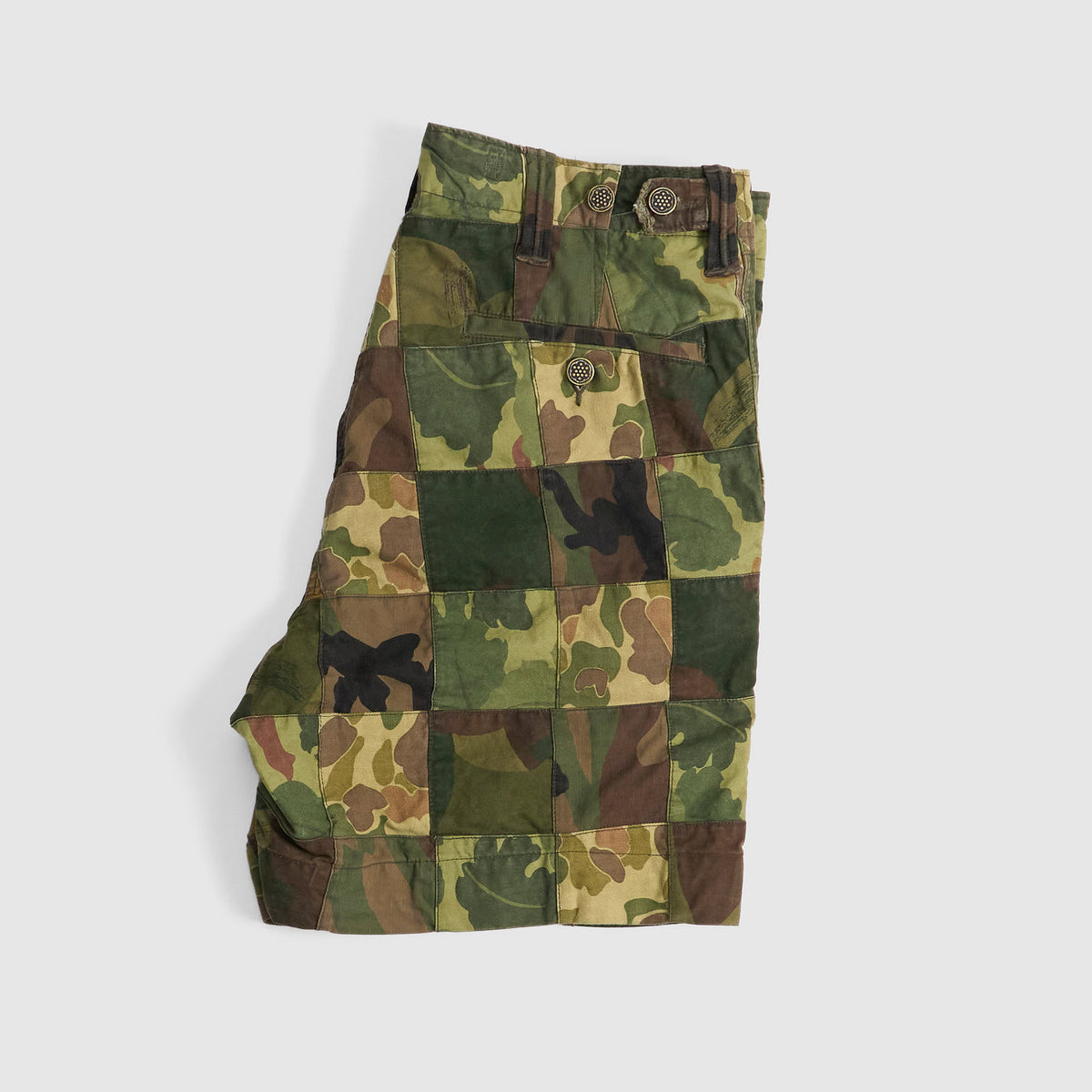Double RL 1943 Field Flat Front Patchwork Shorts