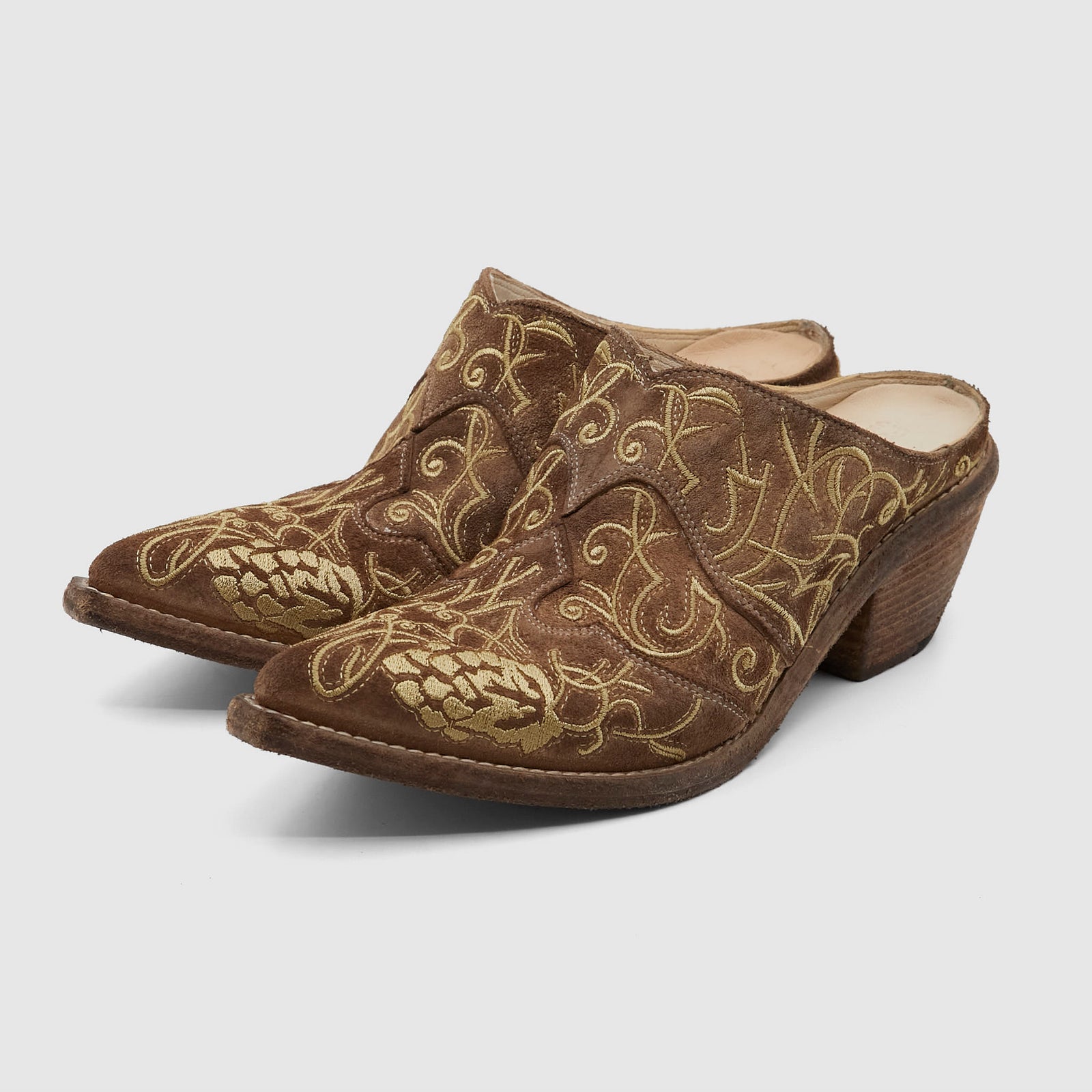 Fauzian Jeunesse Ladies Embroidered Western Clogs