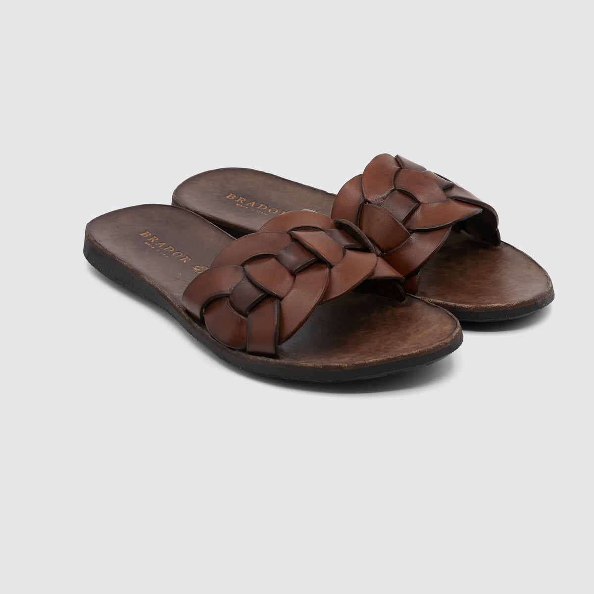 Brador Ladies Braided Leather Sandals