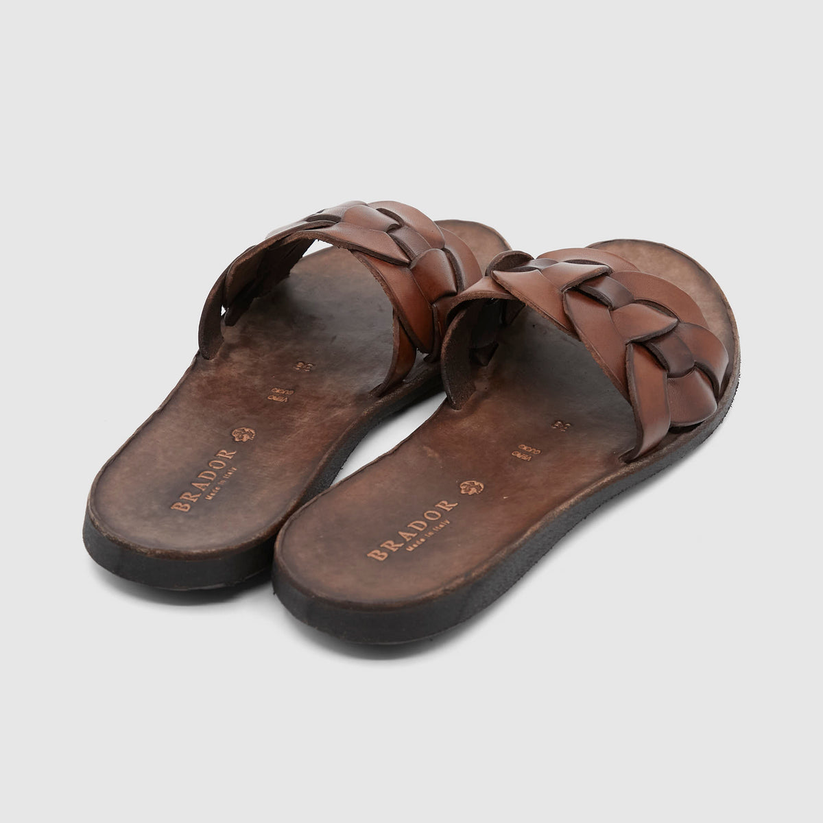Brador Ladies Braided Leather Sandals