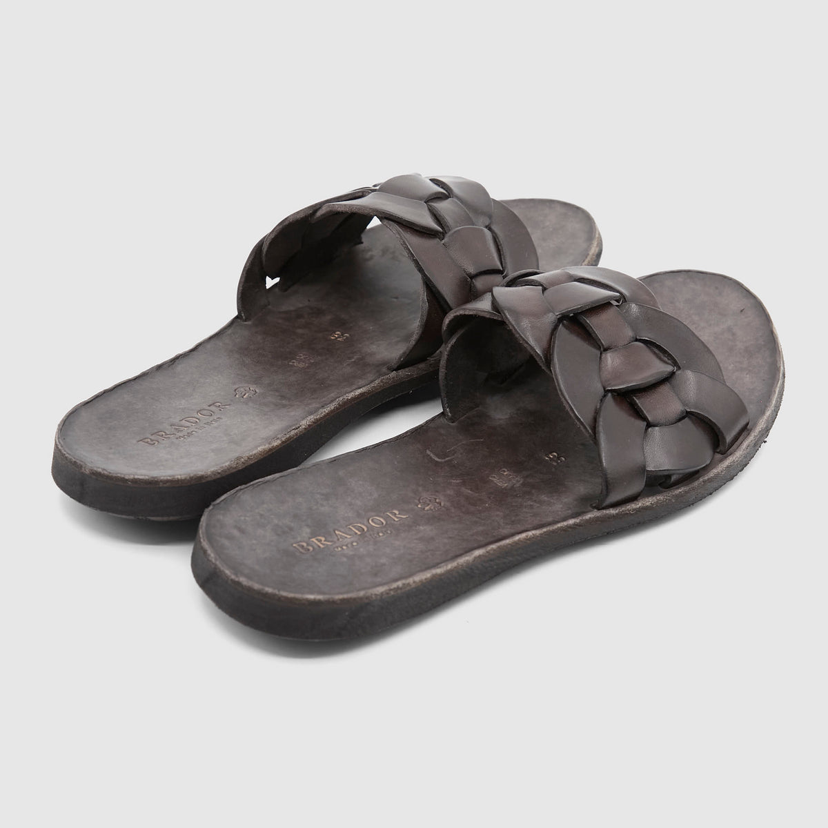 Brador Ladies Braided Leather Sandals
