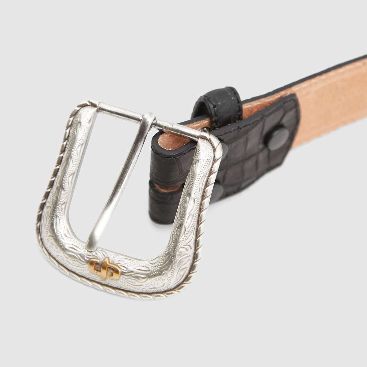 Stetson Caiman Textured Leather Belt