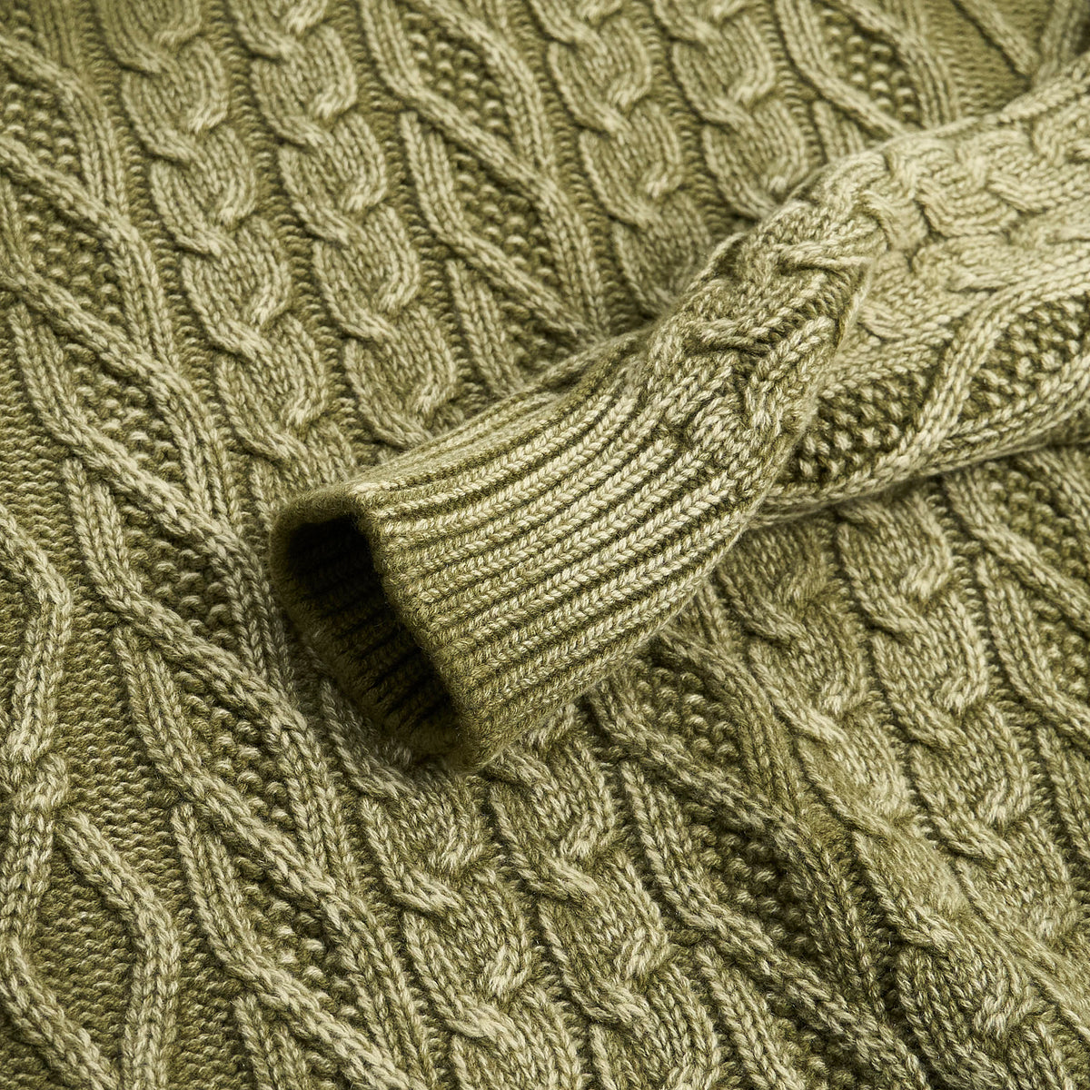 Avant Toi Knitted Cable Washed Look Pullover