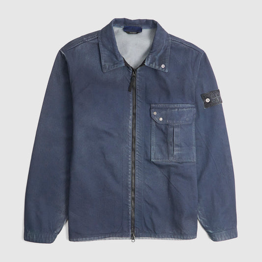 Stone Island Reflective Bull Denim Research Overshirt