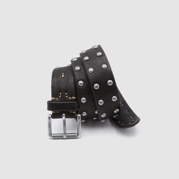 小物 Vintage Studs Design Leather Belt Vintage Studs Design Leather Belt