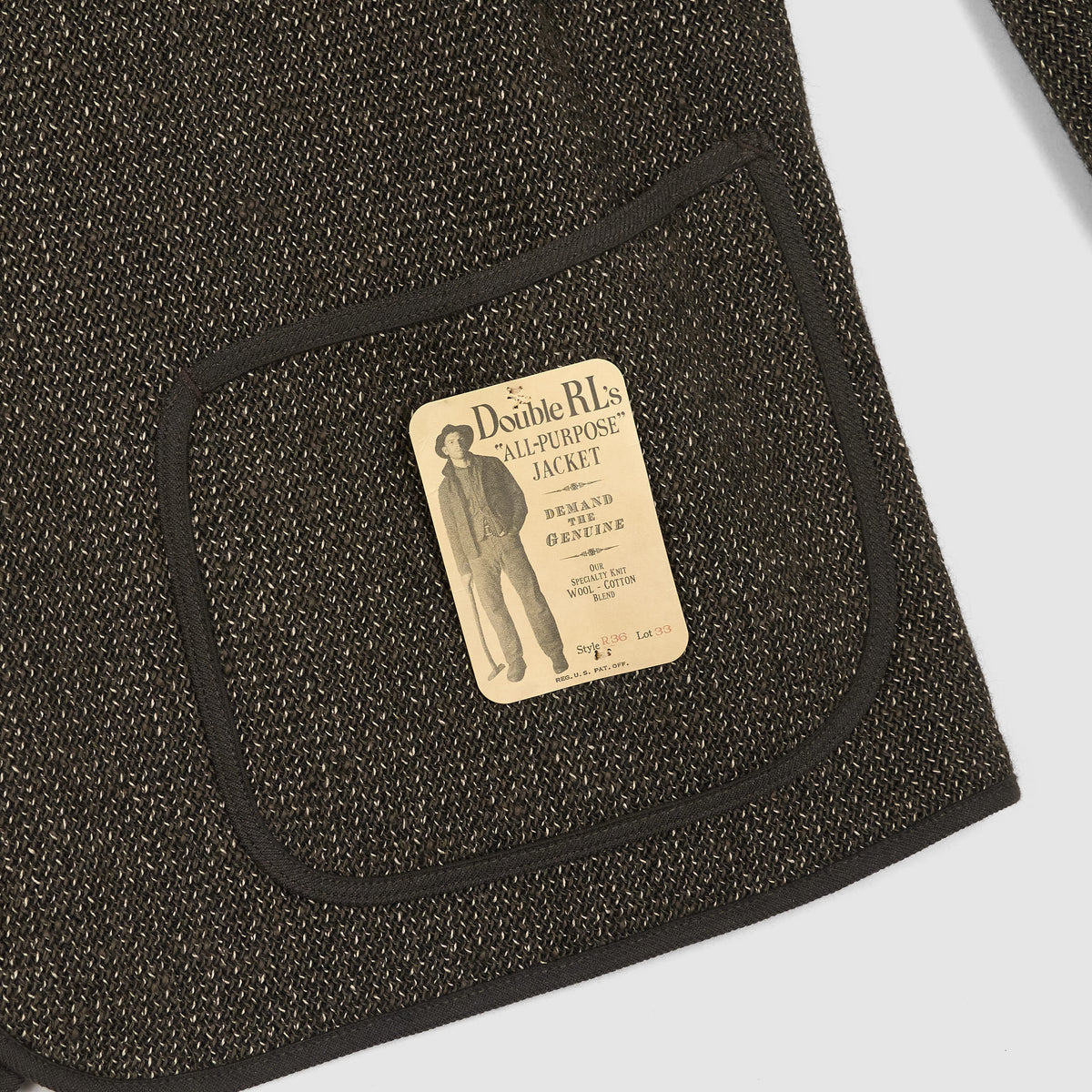 Double RL Wool-Cotton All Purpose  Cardigan Jacket