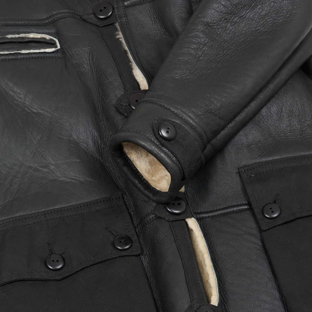 Nigel Cabourn x Aero Leathers Sheepskin Leather Coat