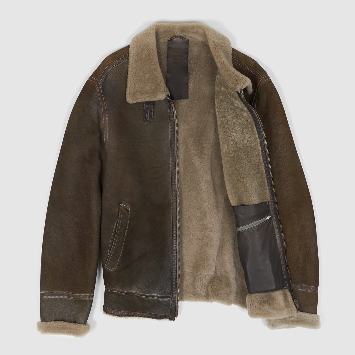 Gimo&#39;s Lambskin B-3 Bomber Leather Jacket