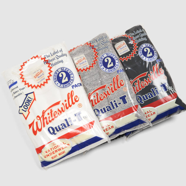 Whitesville Quali-T Double Pack Basic Crew Neck T-Shirts