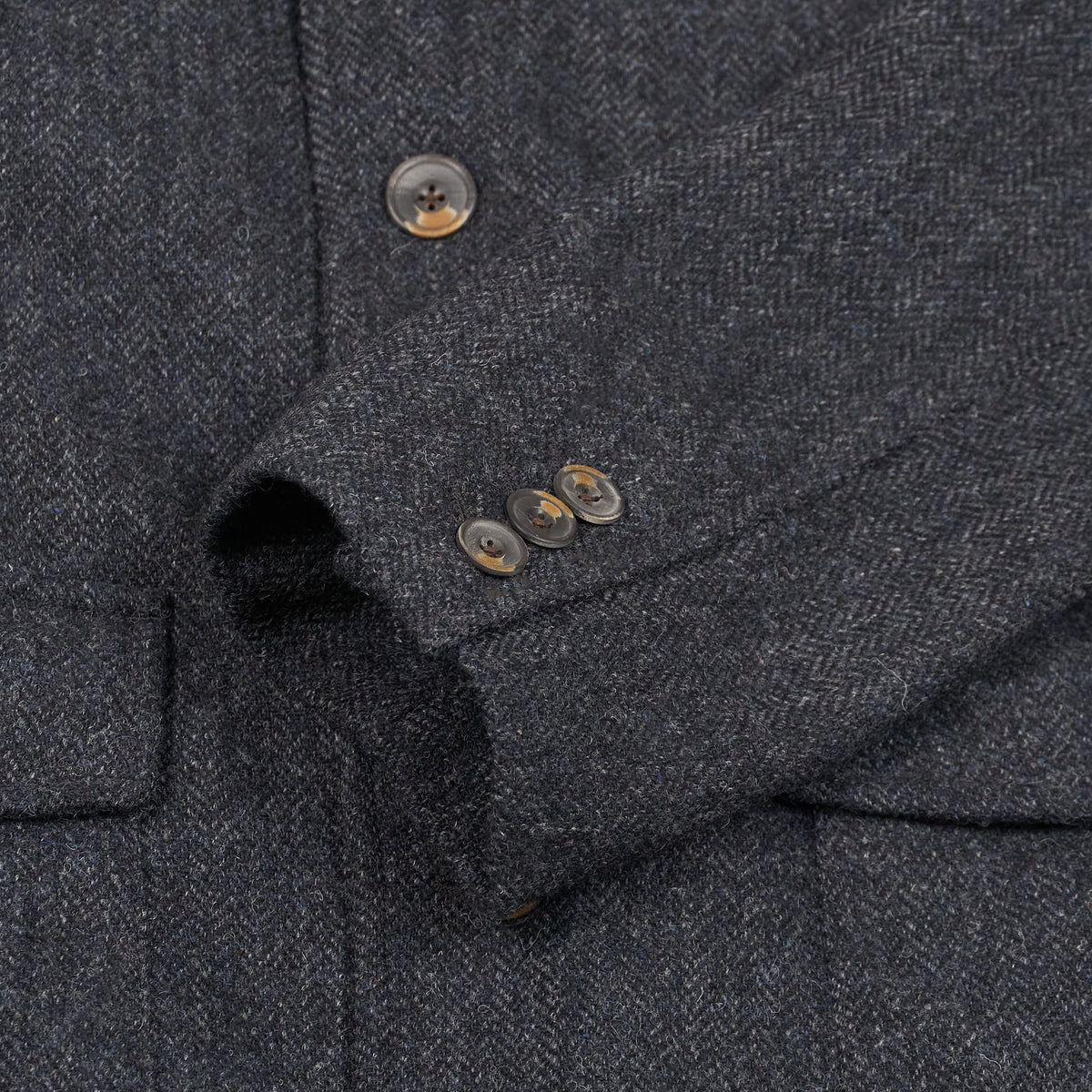 45r Herringbone Shetland  Wool Blazer Jacket
