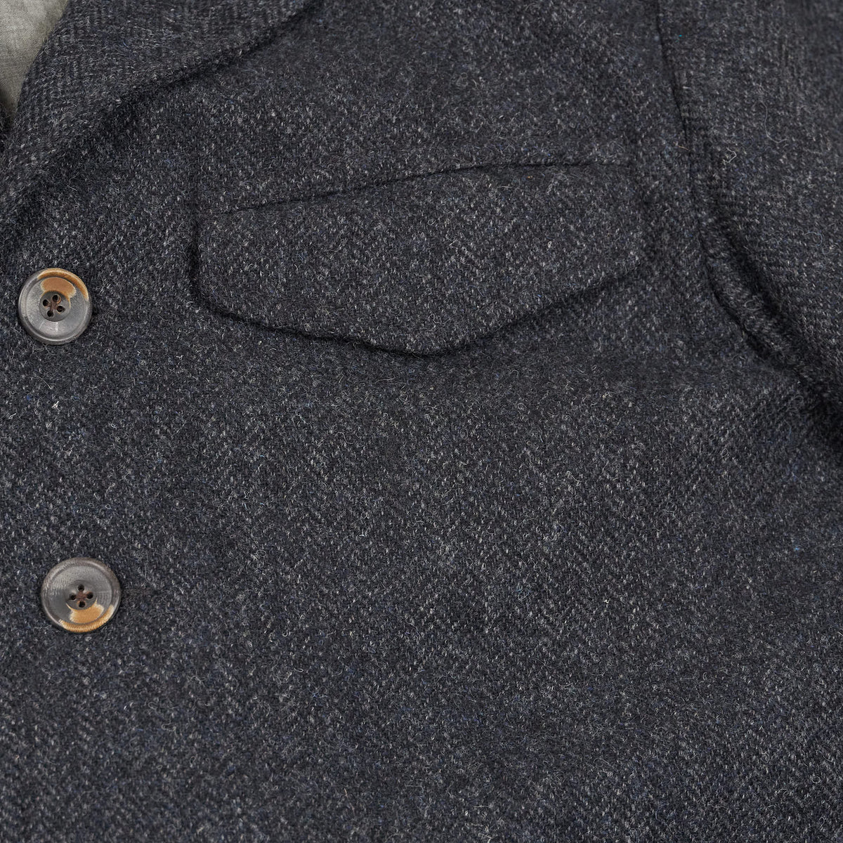 45r Herringbone Shetland  Wool Blazer Jacket