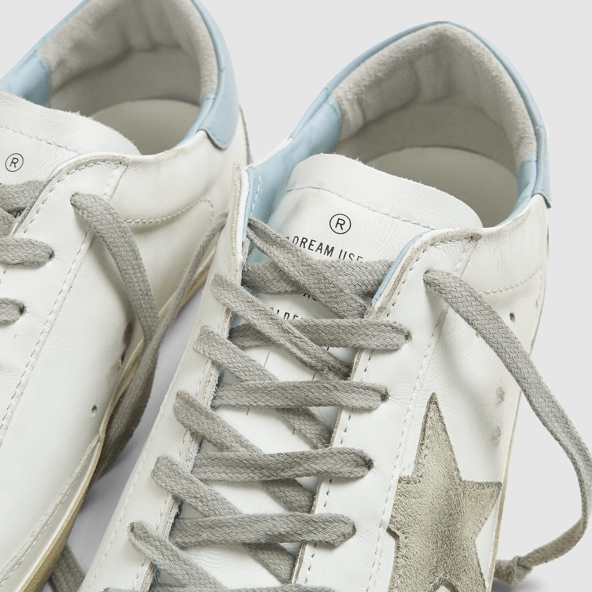 Golden Goose White Ice Blue Superstar Sneakers