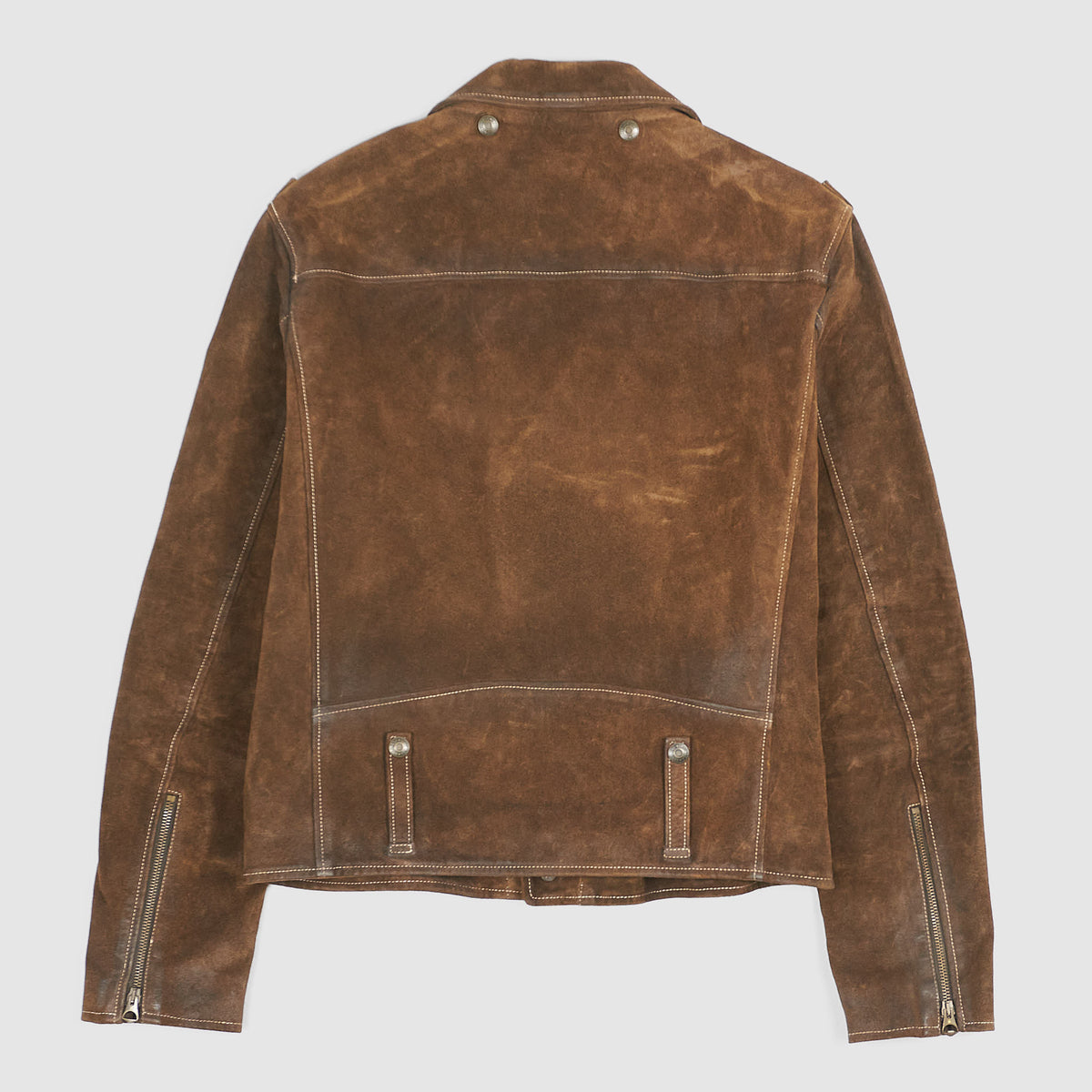 Golden Goose Perfecto Washed Suede Rider Leather Jacket