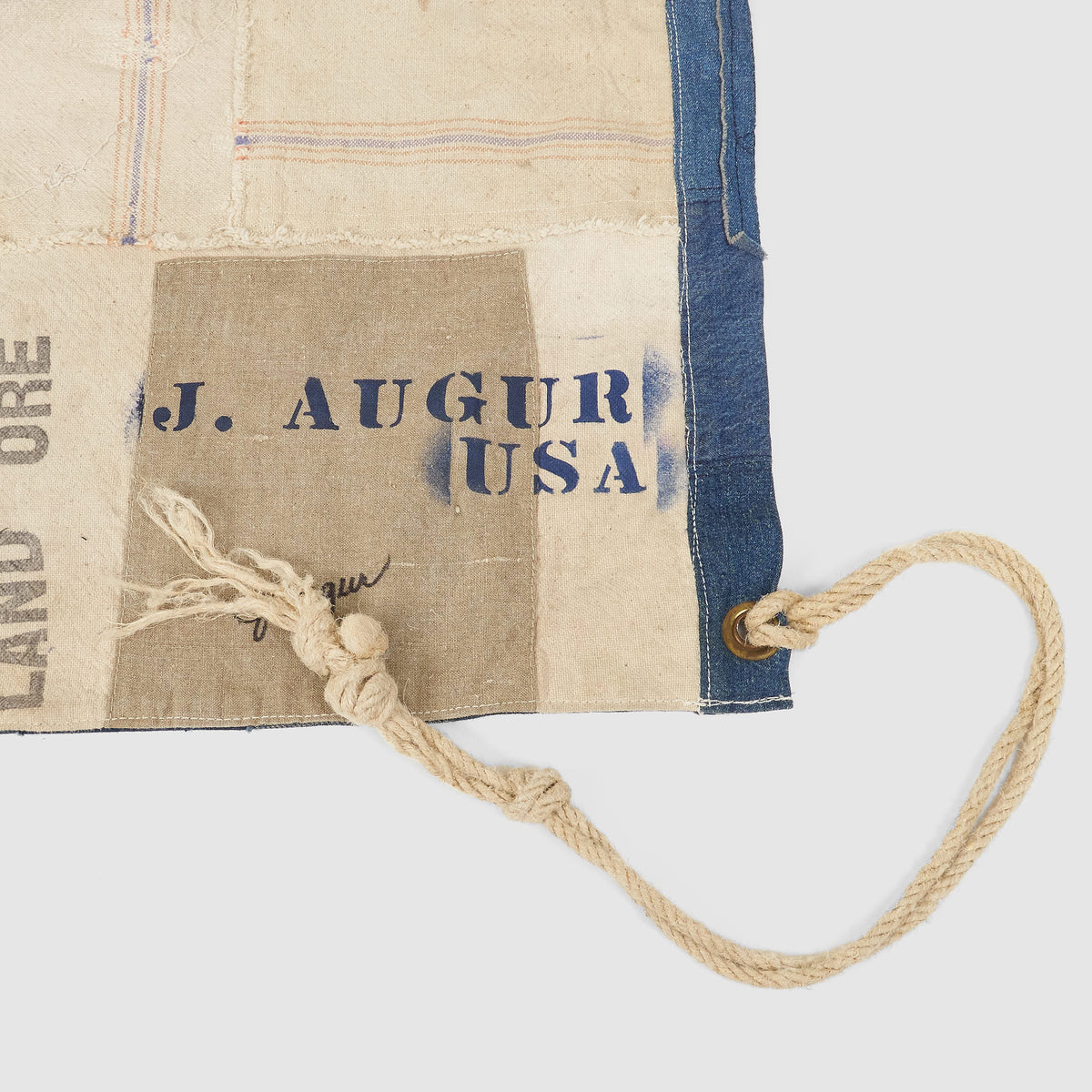J. Augur Design Hand Made Patchwork Denim USA Flag