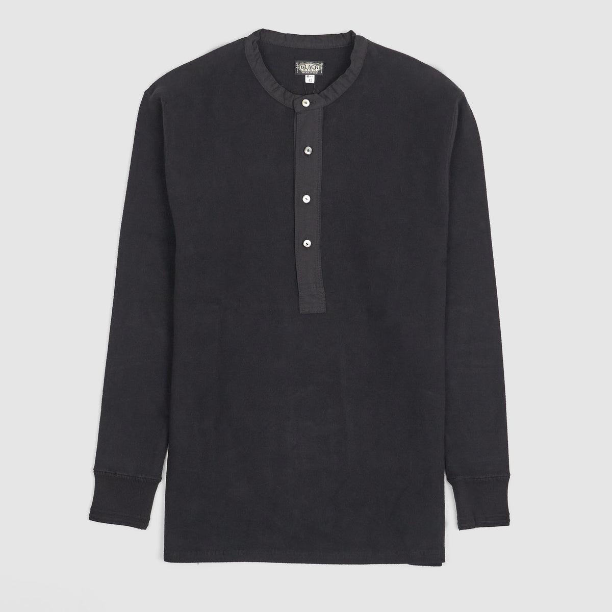 Black Sign Amish Henley Long Sleeve T-Shirt