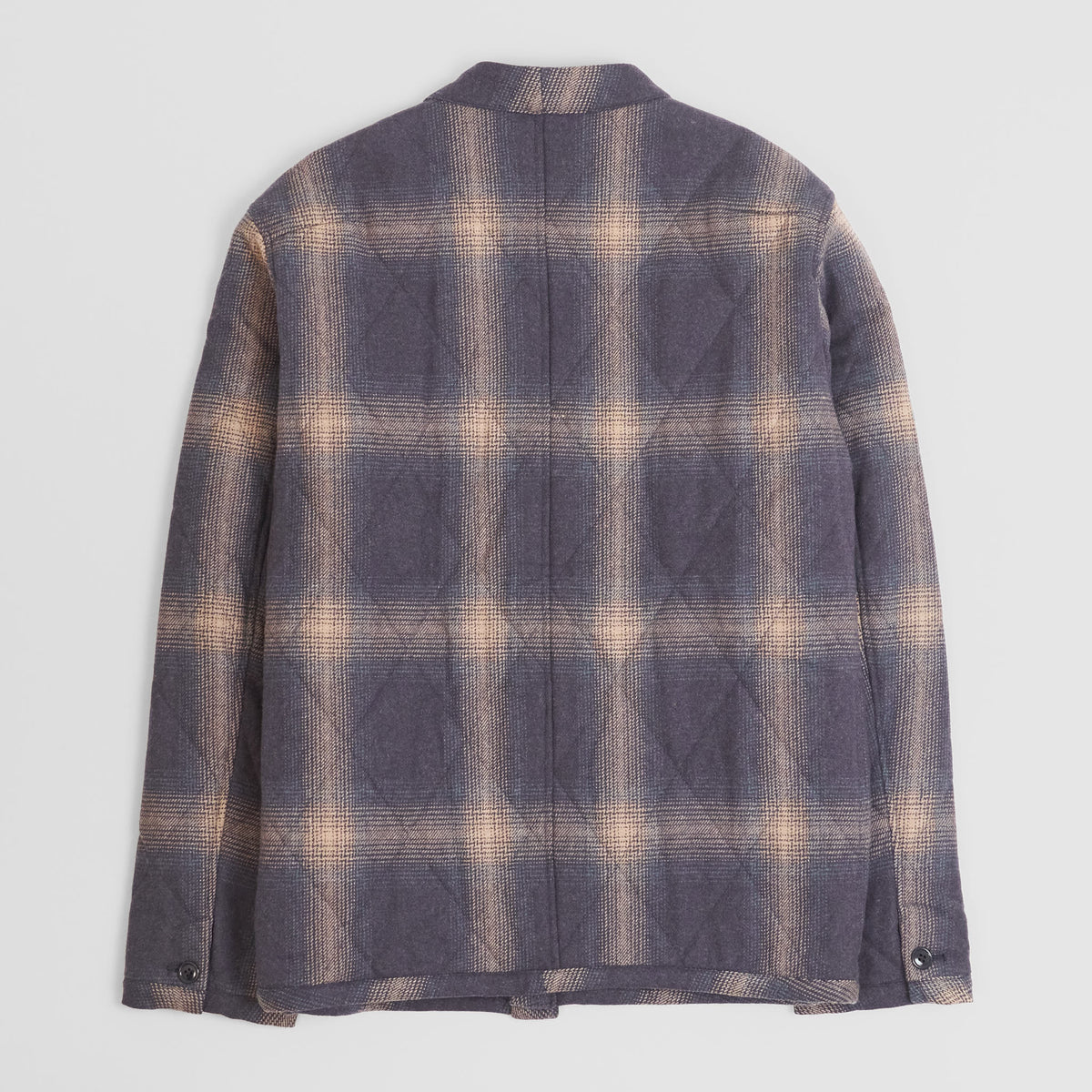 ts(s) Quilted Kimono Plaid Wool Jacket