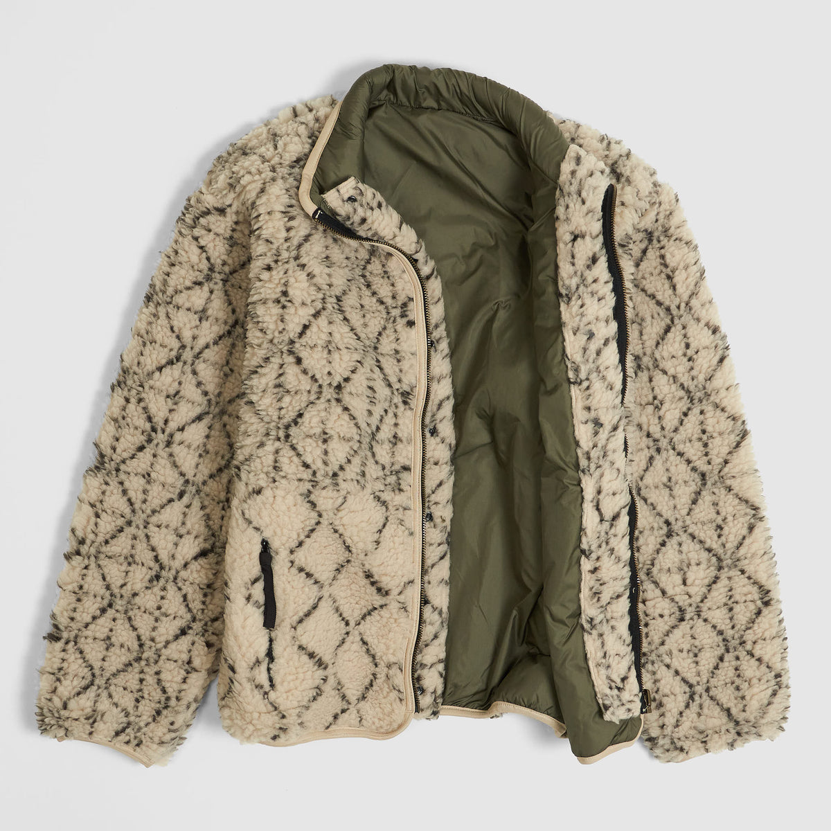 Kapital Reversible Dogi Sashiko Boa Fleece Outdoor Jacket
