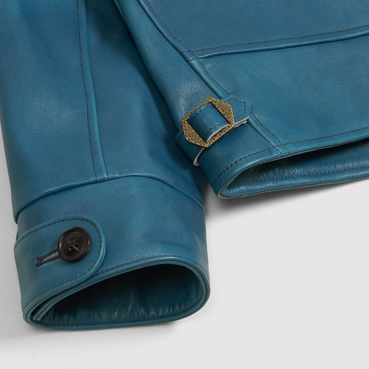Double Helix Classic 1920s Leather Jacket Indigo Dyed