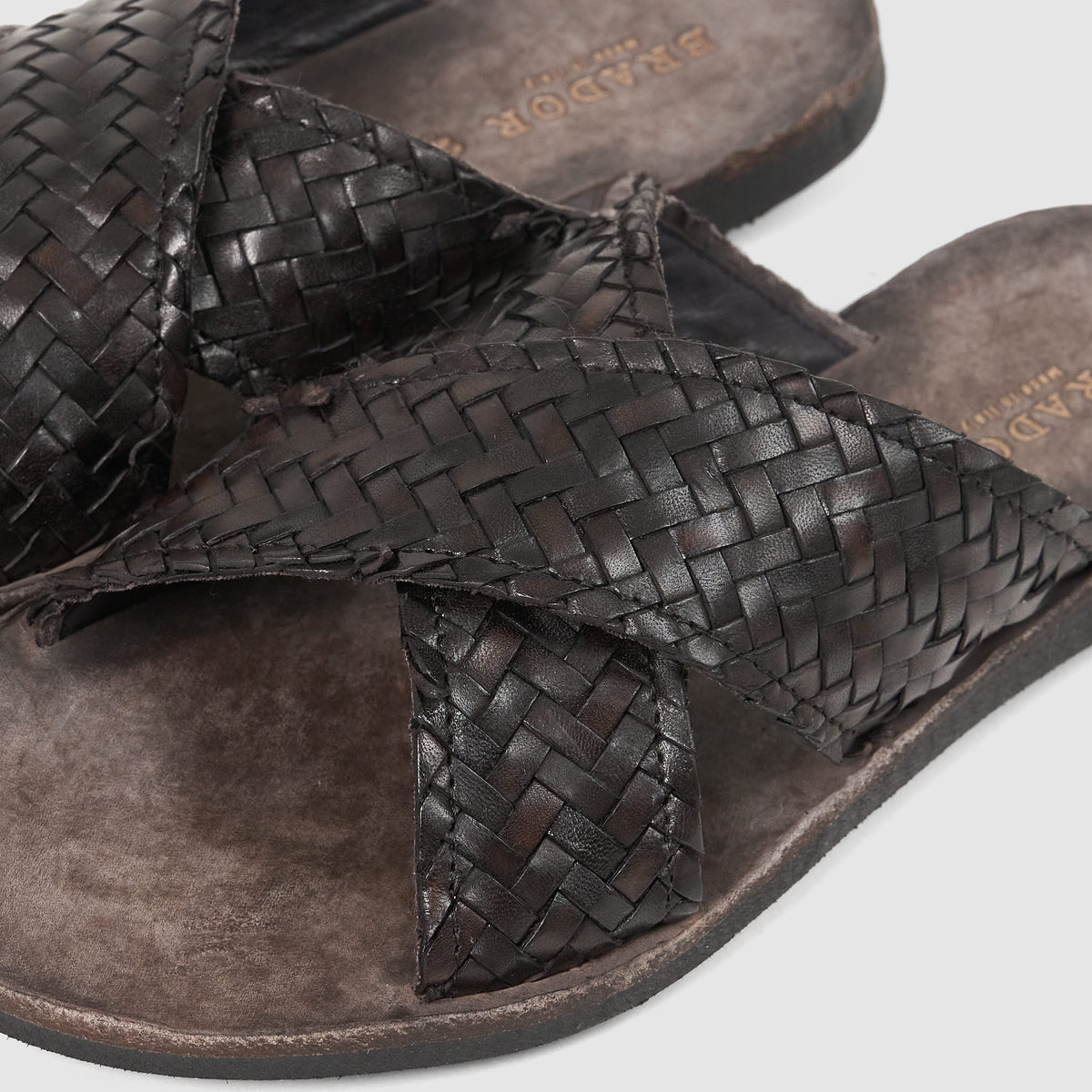 Brador Ladies Braided Leather Sandals