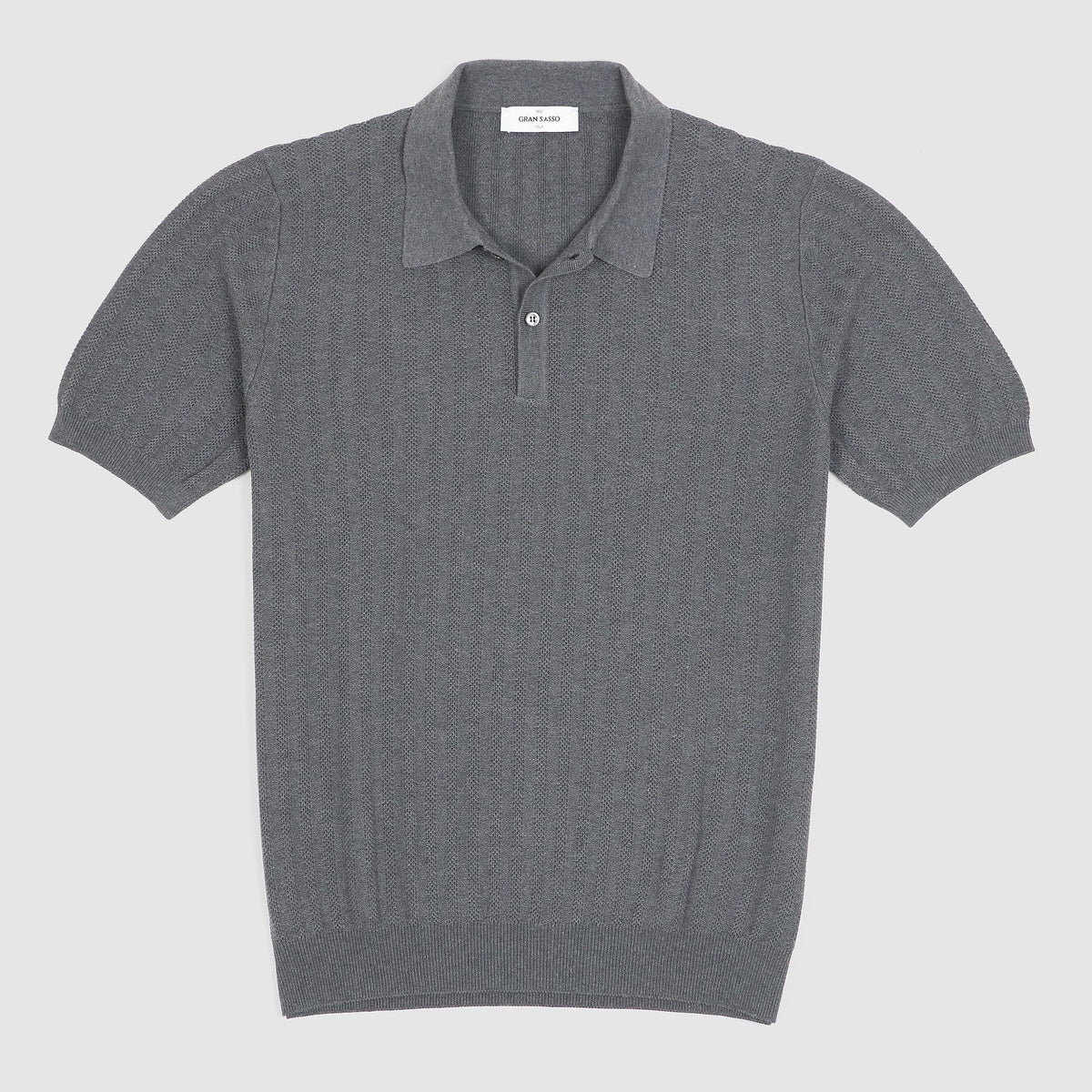 Gran Sasso Knitted Short Sleeve Polo Shirt