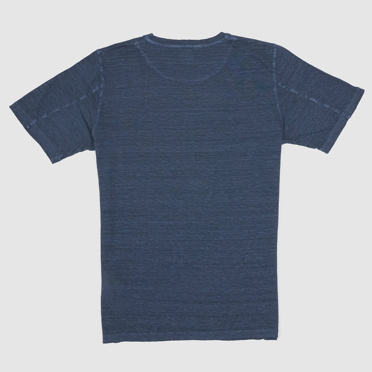 120% Lino Men Short Sleeve Crew Neck Linen T-Shirt