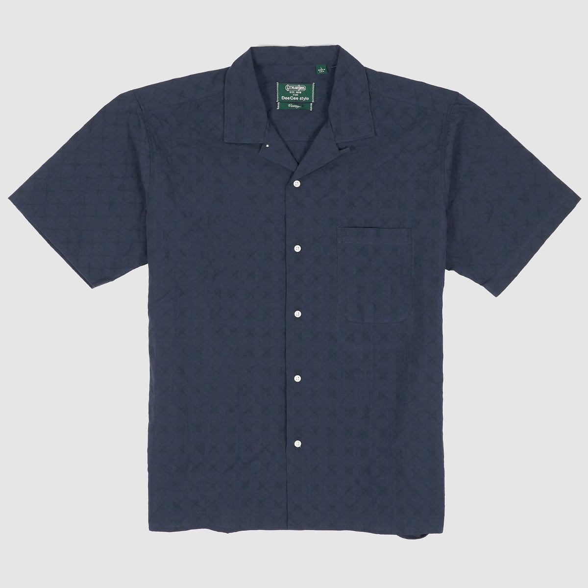 Gitman Vintage Short Sleeve Japanese Jacquard Camp Shirt