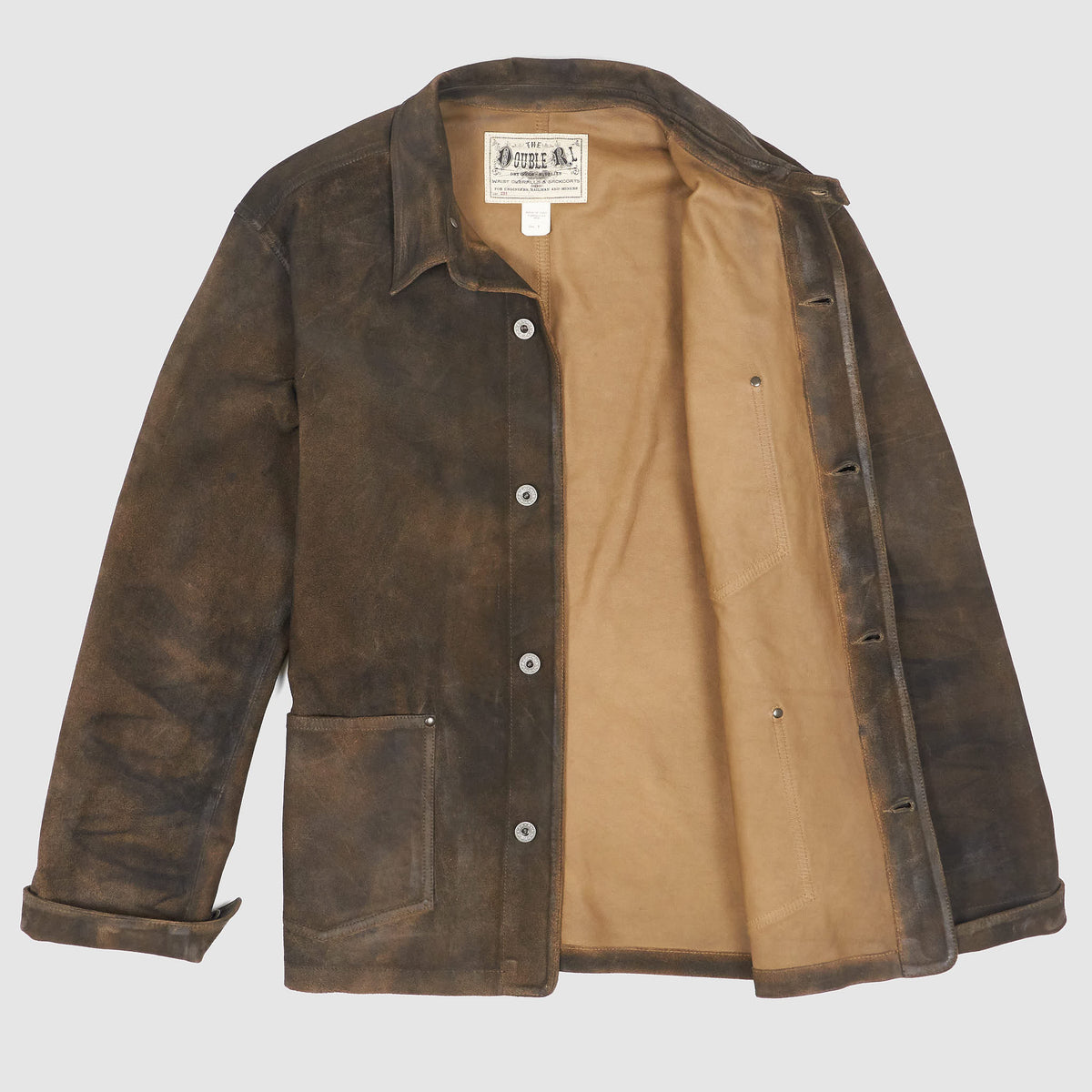 Double RL Roughout Unlined Leather Work Jacket