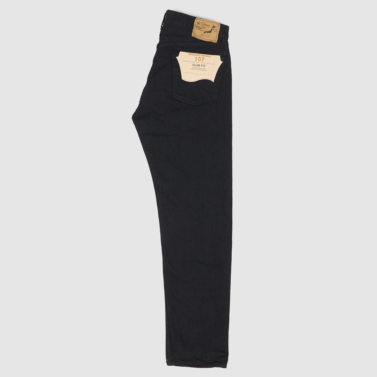 OrSlow 5- Pocket 107 Black Denim Slim Fit Jeans
