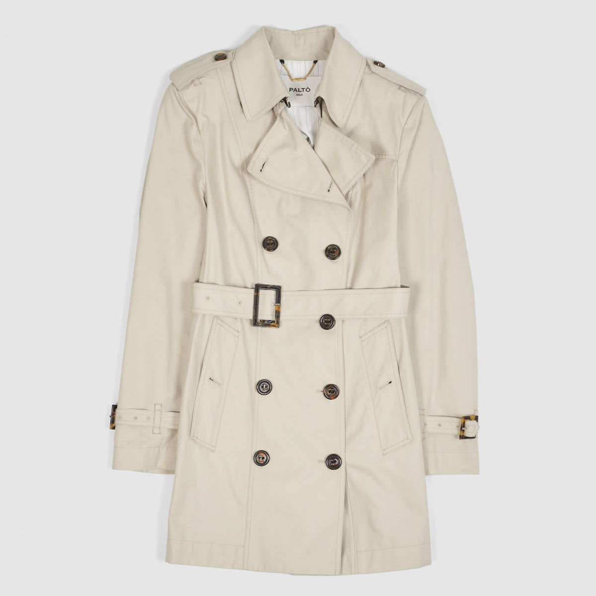 Palto Ladies Double-Breasted Trench Coat