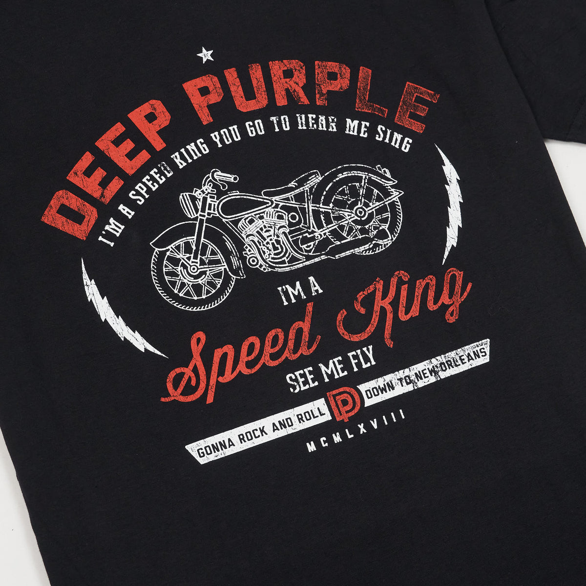 Deep Purple Speed King Rock Crew Neck T-Shirt