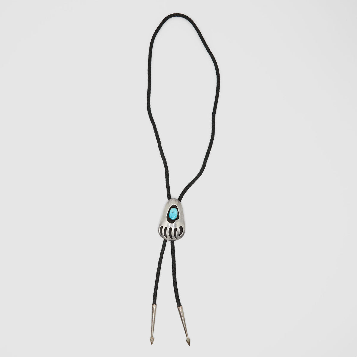 Vintage Jewelry Navajo Sterling Bear Claw Bolo Tie