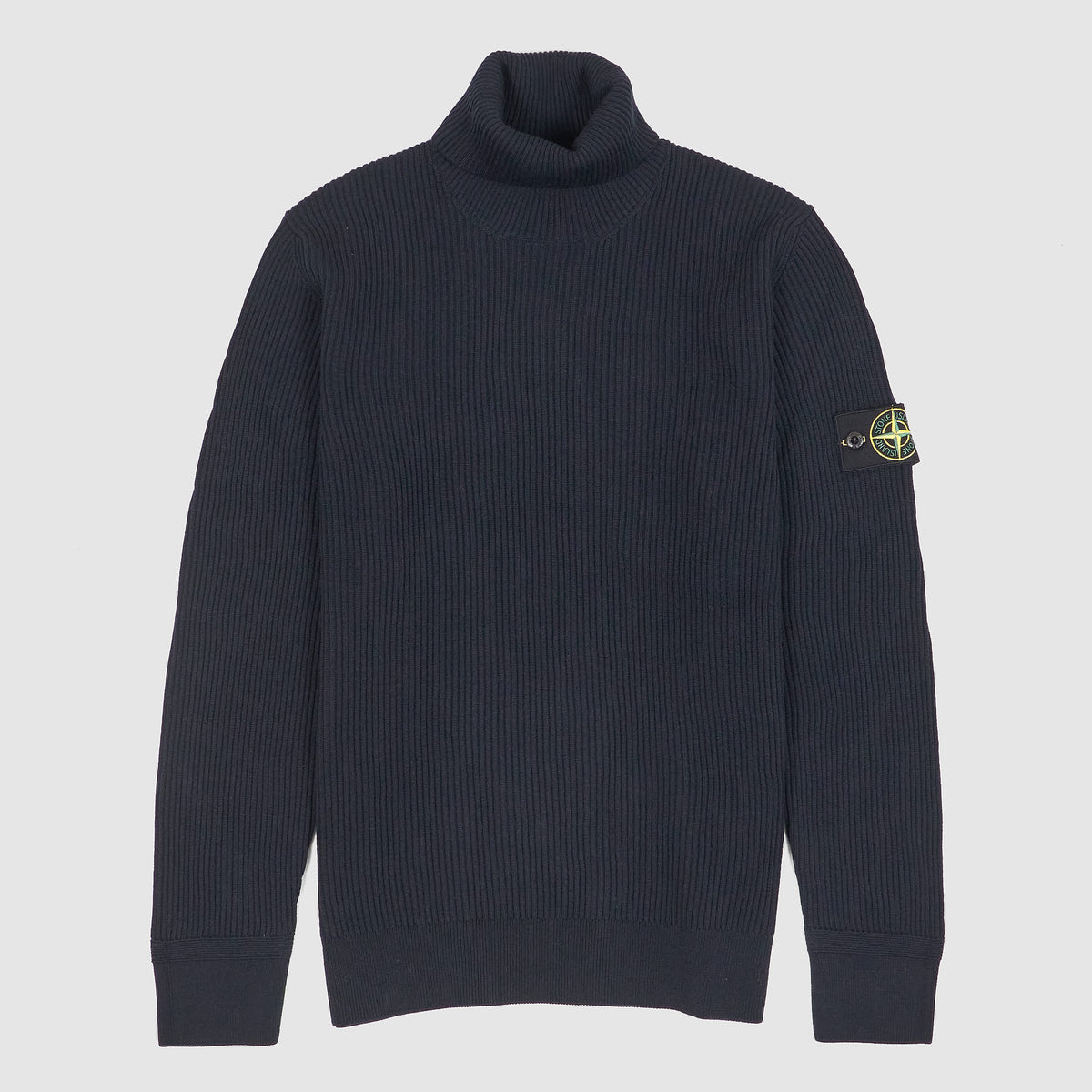 Stone Island Roll Neck Ribbed Knit Pullover