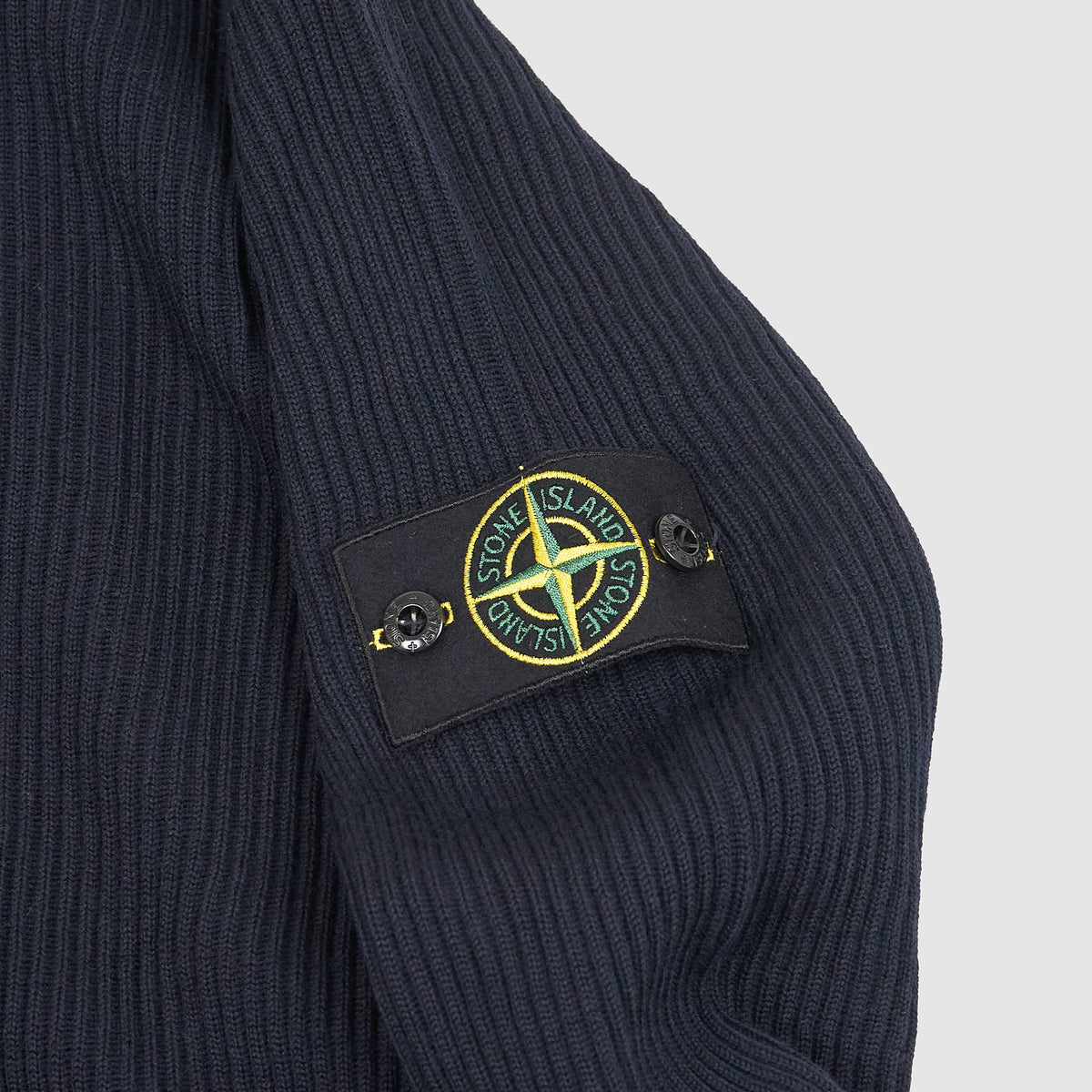 Stone Island Roll Neck Ribbed Knit Pullover