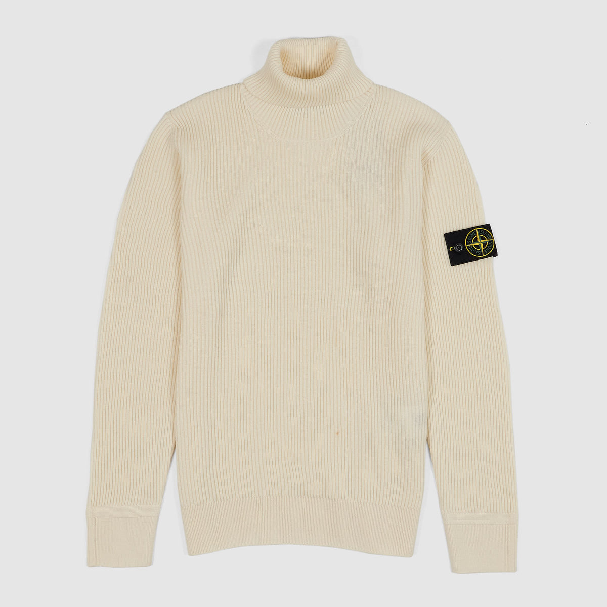 Stone Island Roll Neck Ribbed Knit Pullover