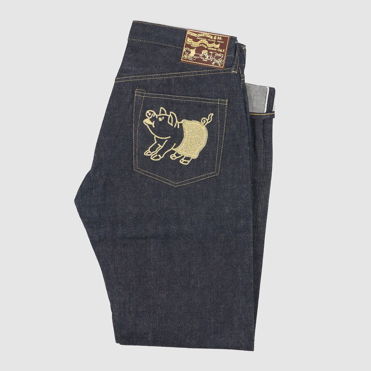 Studio D&#39;Artisan Golden Pig 5 Pocket Raw Denim Jeans 30&#39;s Anniversary