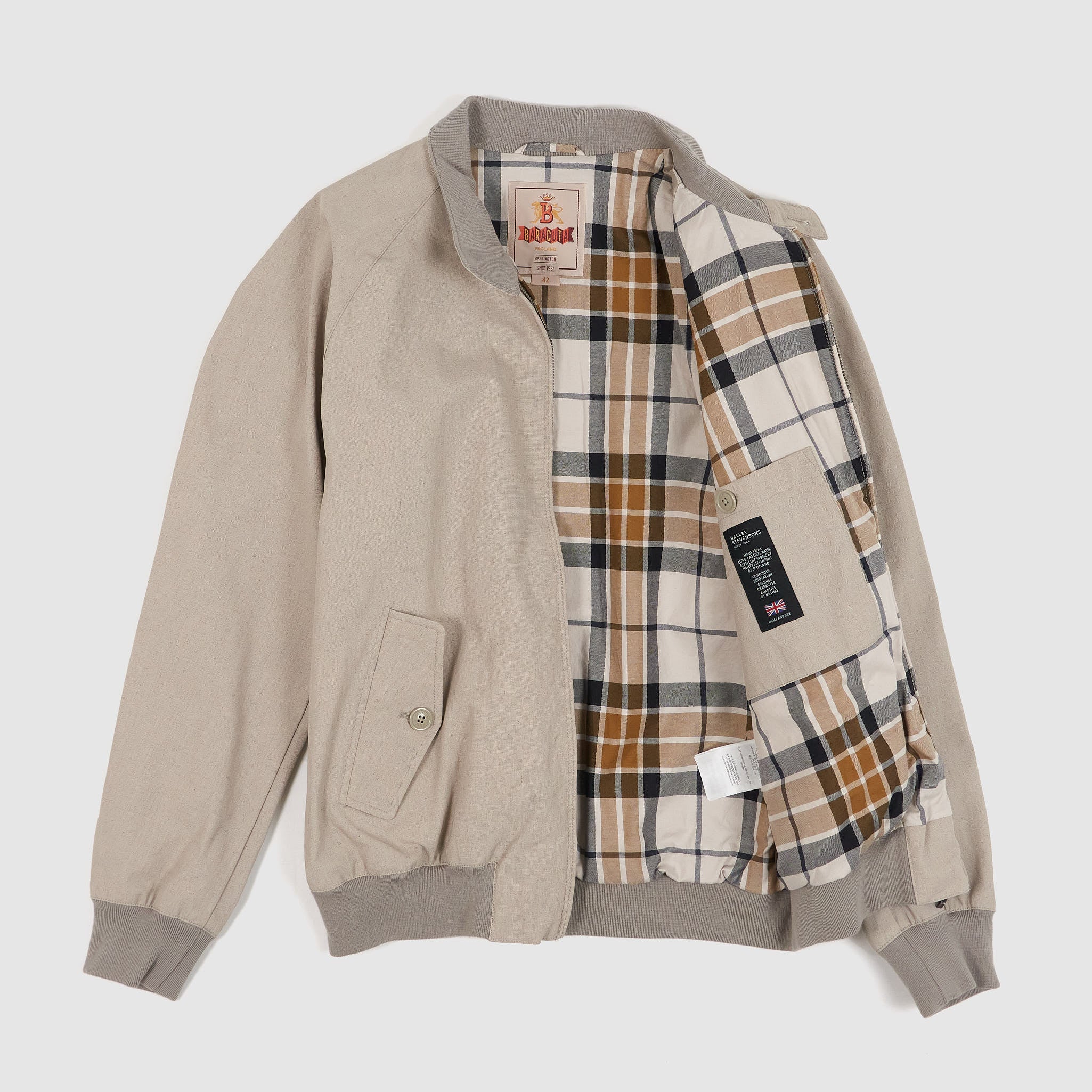 MARGARET HOWELL BARACUTA G9 ベージュ 2 Baracuta G9 Harrington Linen Blend Tent Cloth Jacket - DeeCee style